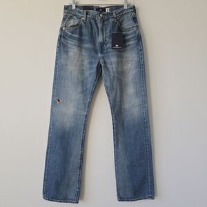 Levi's Blue Tab Japanese Selvedge Straight Jeans Women 29 Medium Wash NWT
